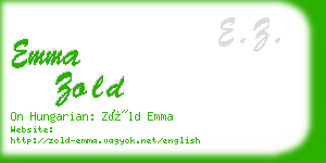 emma zold business card